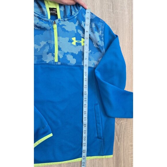 BOYS /GIRLS YLarge UNDER ARMOUR‎ COLDGEAR STORM HOODIE Quater zip FLEECE - Picture 4 of 9